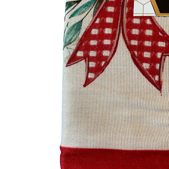 Max Studio Christmas Red Bows & Holly Holiday Tablecloth Oblong 60x120 New - Picture 10 of 16